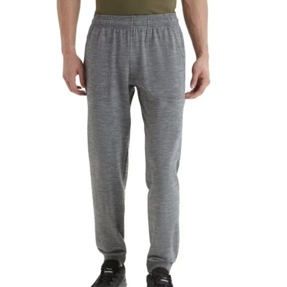 ICEBREAKER Merino Wool Shifter Jogger Pants in Heathered Gray - Men's Size L - Picture 1 of 13